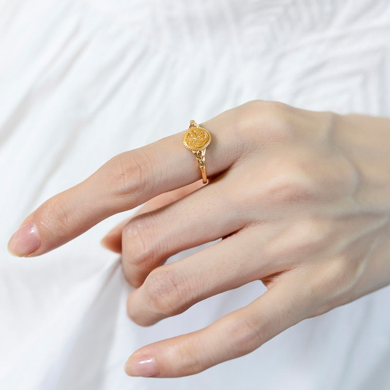 Alloy Geometric Flower Ring for Women Jewelry