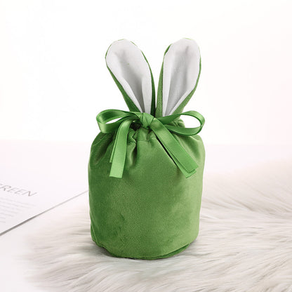 Velvet Bunny Ear Gift Bags for Easter Party Treats