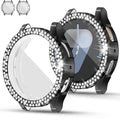 RICHONE [7-Pack] Sparkling Case Compatible with Samsung Galaxy Watch 7 40mm Screen Protector, Soft TPU Cover 2 Row Rhinestone Full Protective Bumper Accessory for Galaxy Watch7 40MM for Women Men