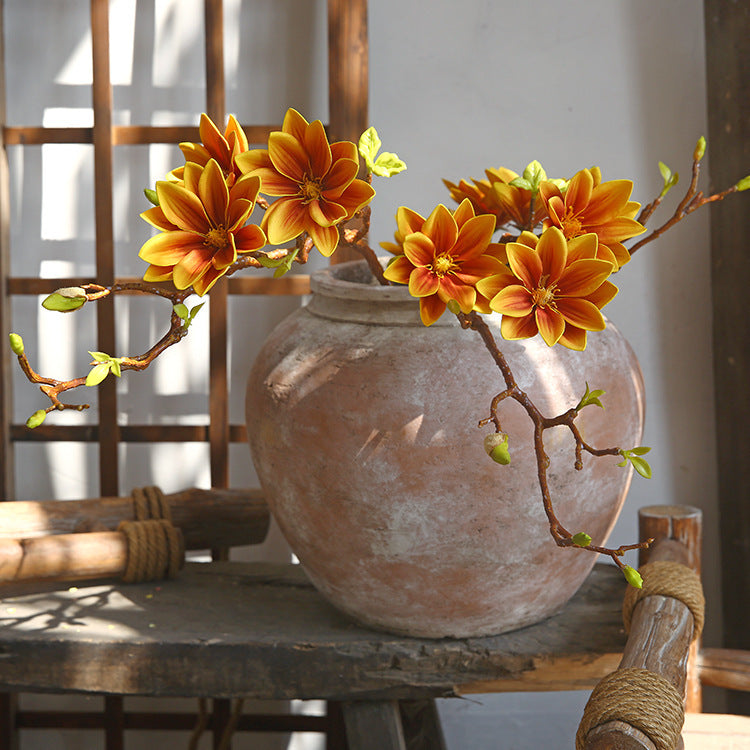 Elegant PU Magnolia Faux Flowers for Home Decor