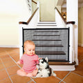 Baby Gate for Stairs No Drilling - [Must-Have Baby Safety Gate] 43.3" W x 28.3" H Retractable Mesh Baby Gate Dog Gate for The House No Drill (43.3" x 28.3")