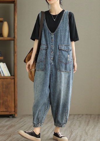 Denim Tank Top Jumpsuit for Women