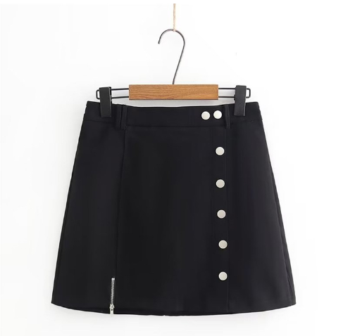 Color Contrast Letter T-Shirt and Loose Skirt Set