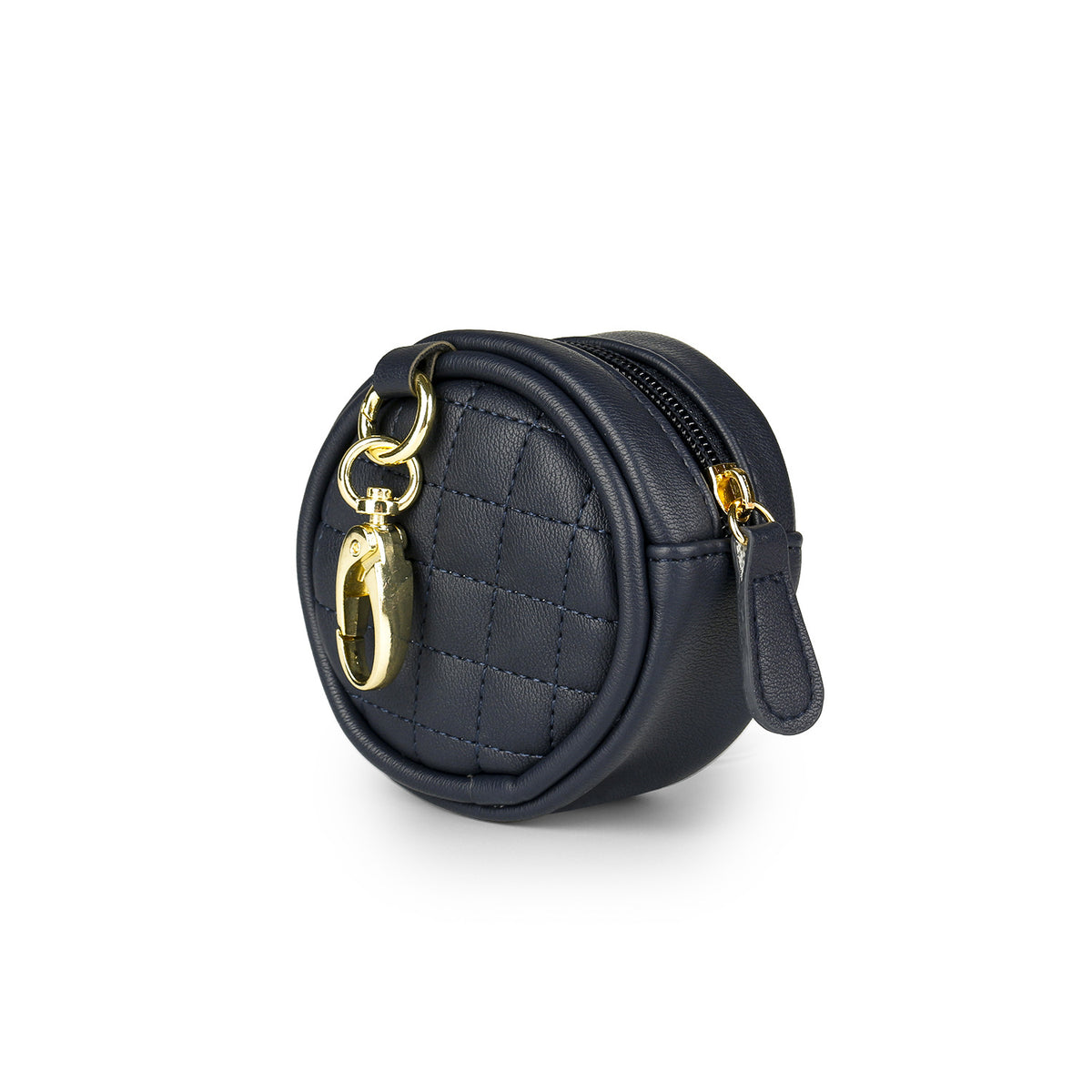 PU Leather Pacifier Bag with Keychain Loop for Small Items