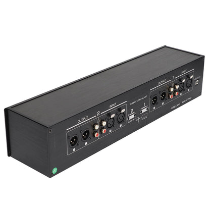 4 Way VU Meter 3 Gain DC 12V 1A Power Off Data Storage Analog Sound Level Meter for Audio Equipment US Plug