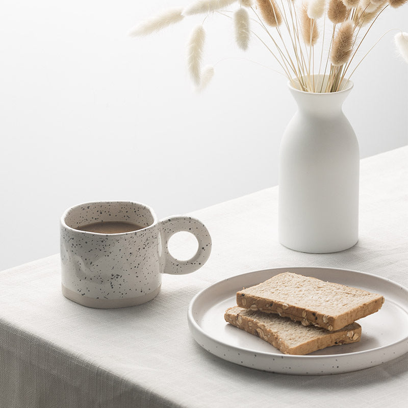Korean Style Ink Splash Ceramic Mug for Coffee and Tea