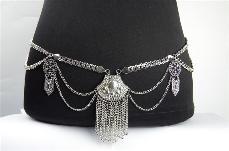 Exaggerated Alloy Body Chain for Beach Bikini