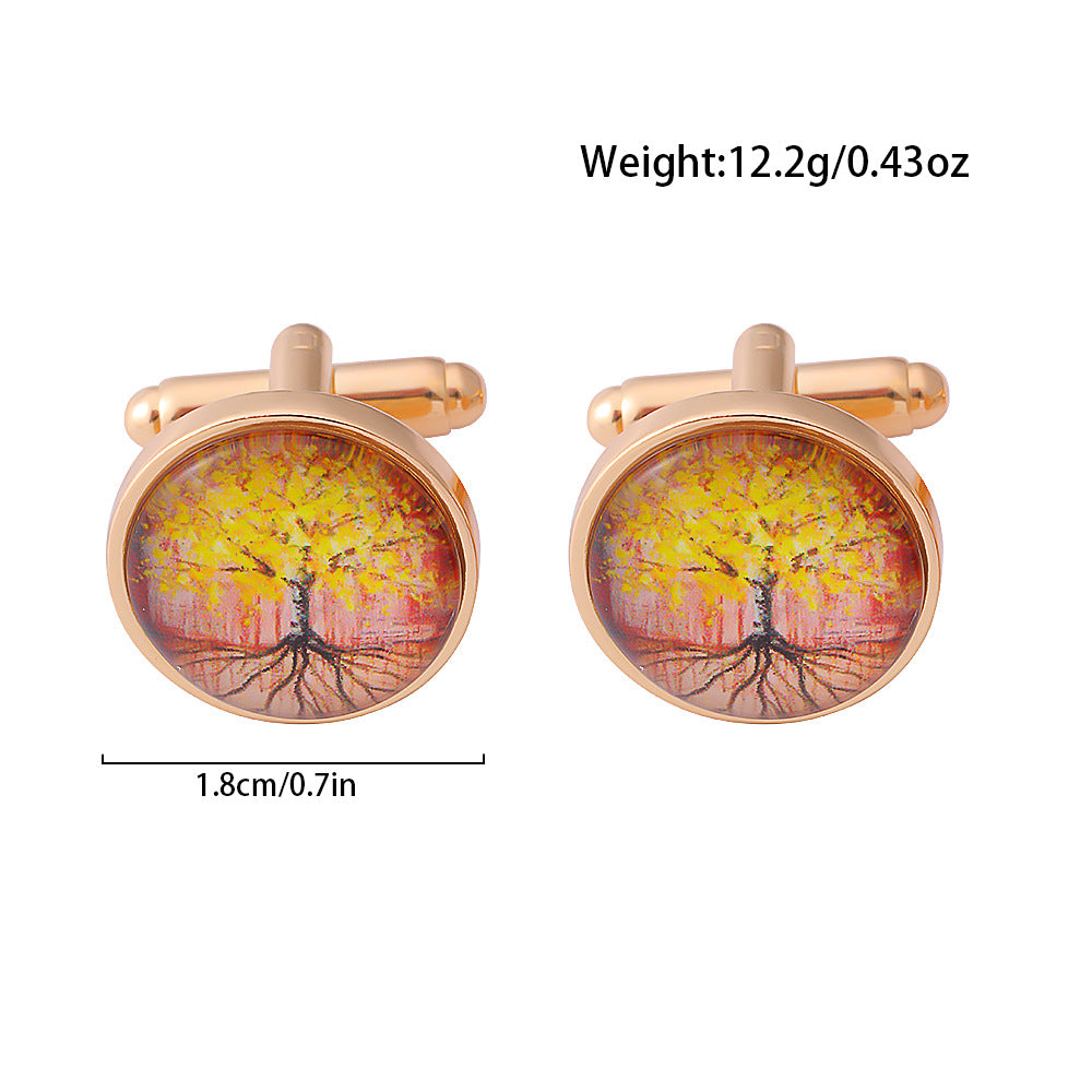Men's Vintage Tree of Life Gemstone Cufflinks (Wholesale)