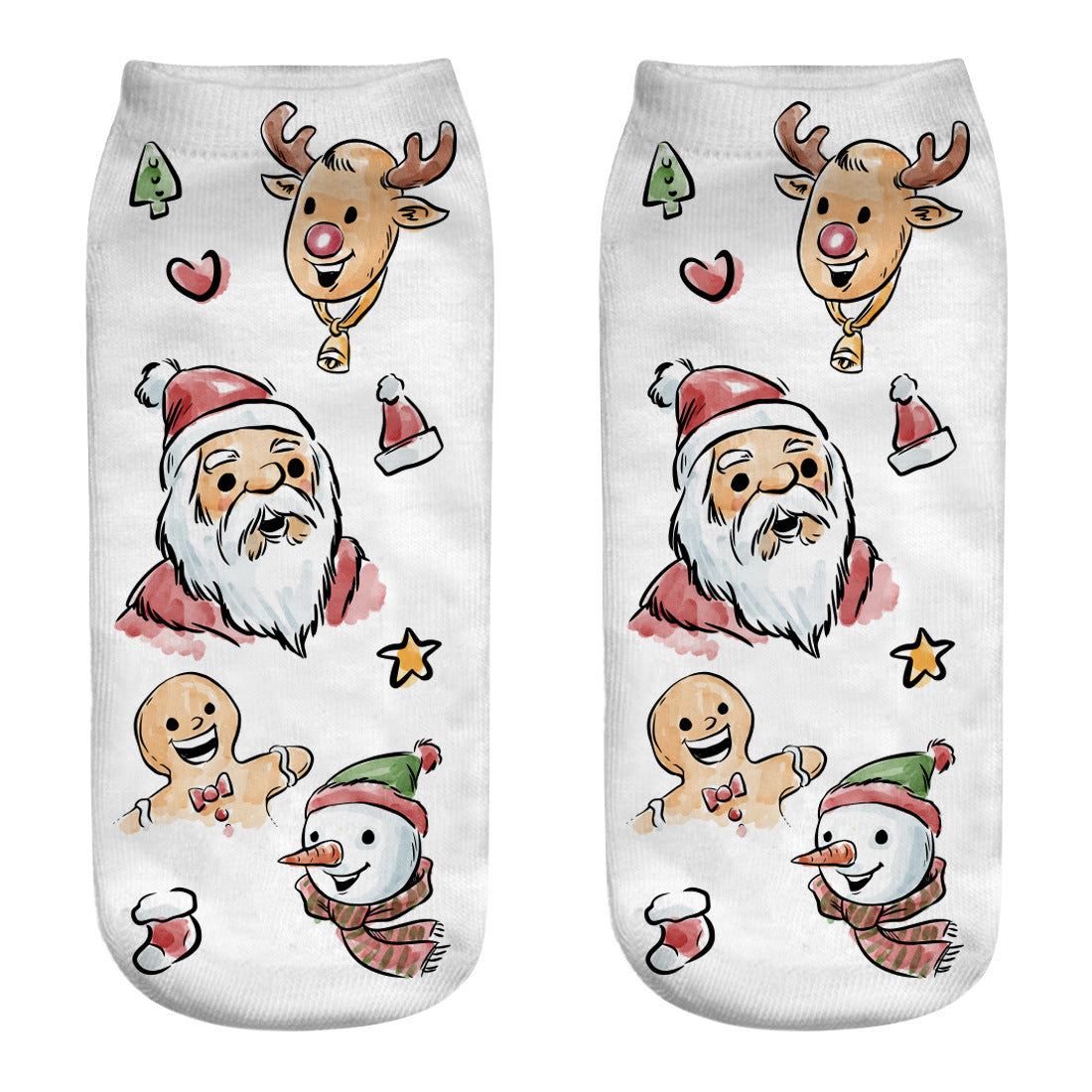 New 3D Printed Christmas Socks for Women