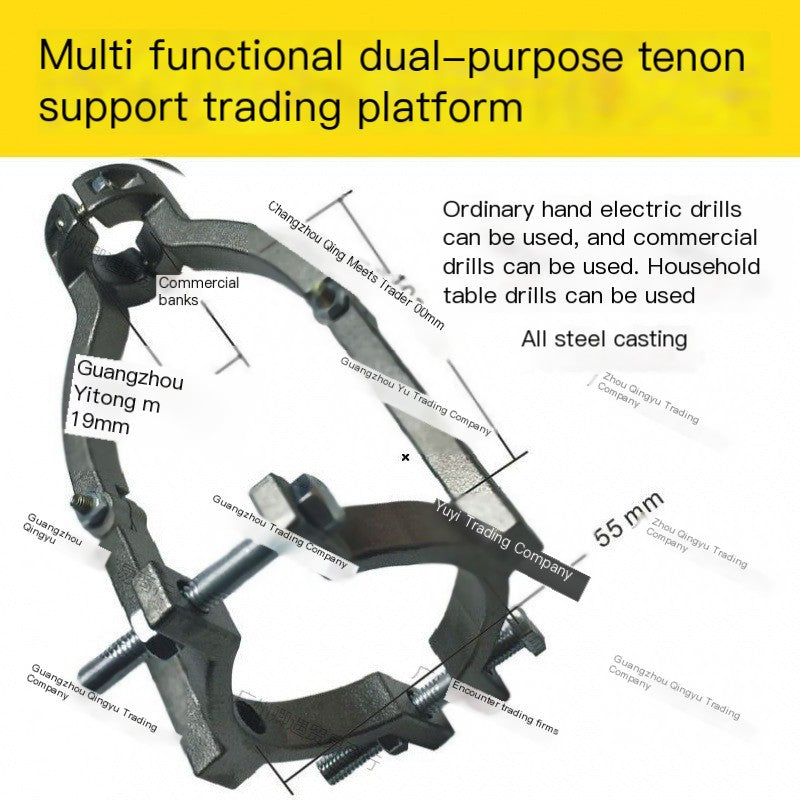 Square Hole Drill Fixture for Electric Drill and Woodworking