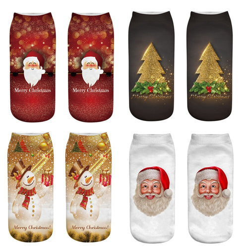 New 3D Printed Christmas Socks for Women