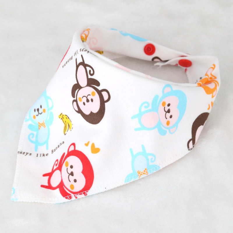 Adjustable Double-Layer Baby Bib with Absorbent Design