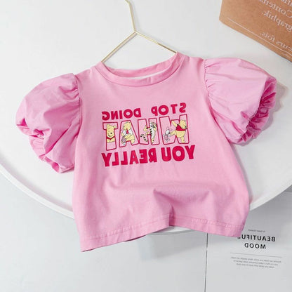 Toddler Pink T-Shirt with Letter Print for Girls