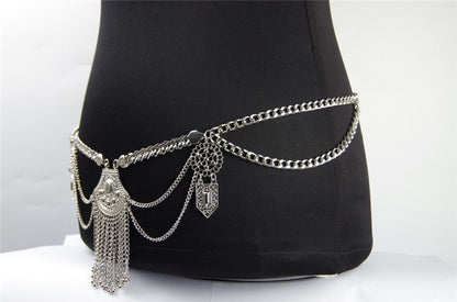 Exaggerated Alloy Body Chain for Beach Bikini