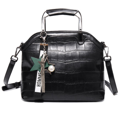 Crocodile Leather Backpack with Dual Straps