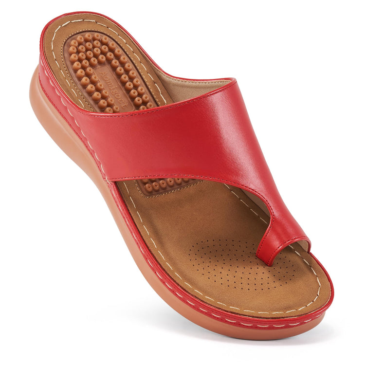 Aomigoct Sandals for Women Wedge Shoes: Comfortable Orthopedic Sandals Womens Dressy Summer Flip Flops Casual Walking Wedges