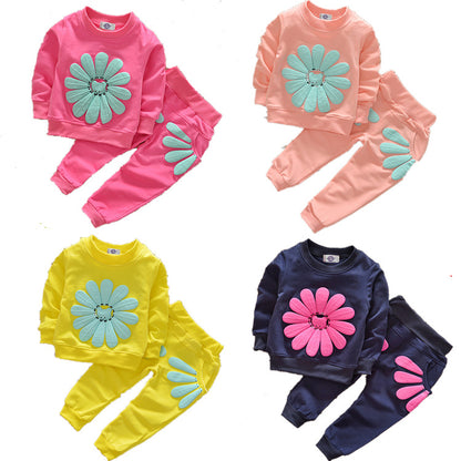 2020 Spring Autumn Floral Outfit Set for Girls