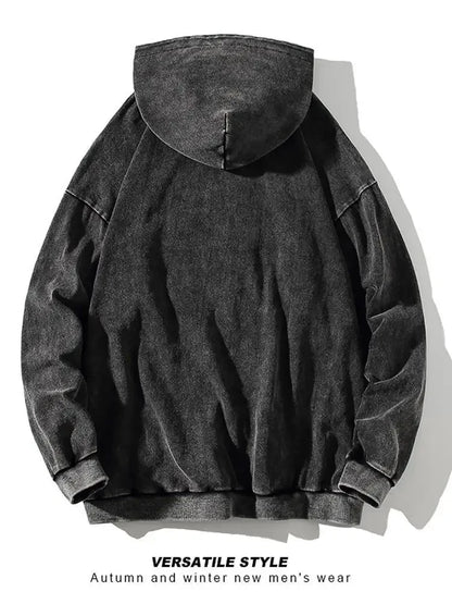 Customizable Retro Washed Cotton Oversized Hoodies