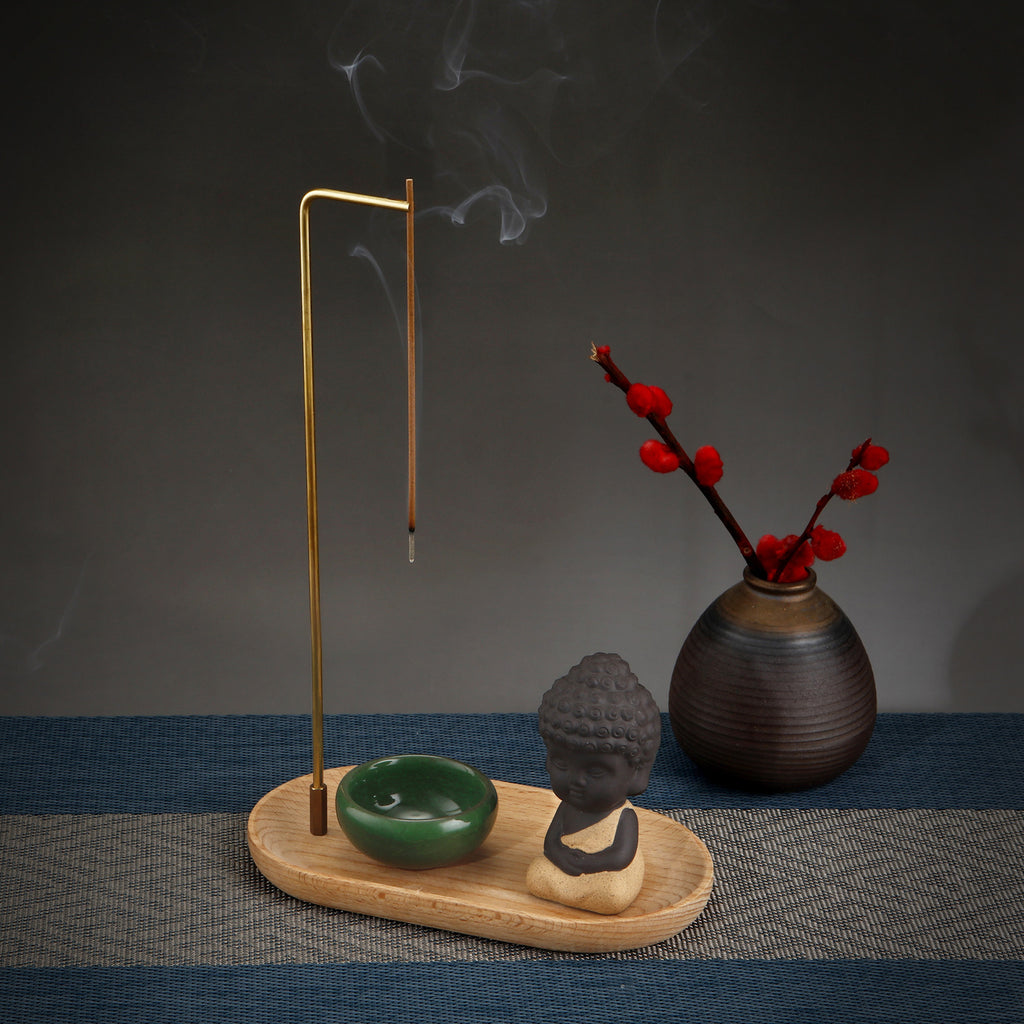 Ceramic Incense Burner Set with Zen Aesthetic (3 Pieces)