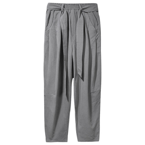 Chinese Style Men's Casual Loose Cotton Linen Trousers