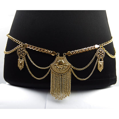 Exaggerated Alloy Body Chain for Beach Bikini