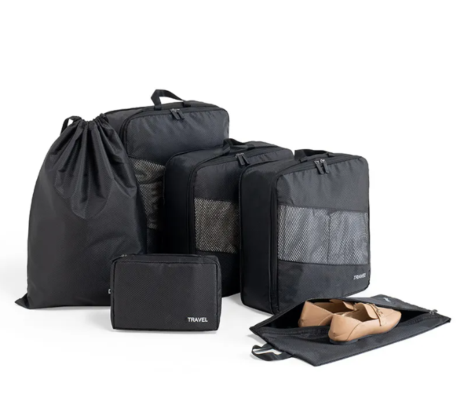 Polyester Travel Luggage Organizer 6-Piece Set