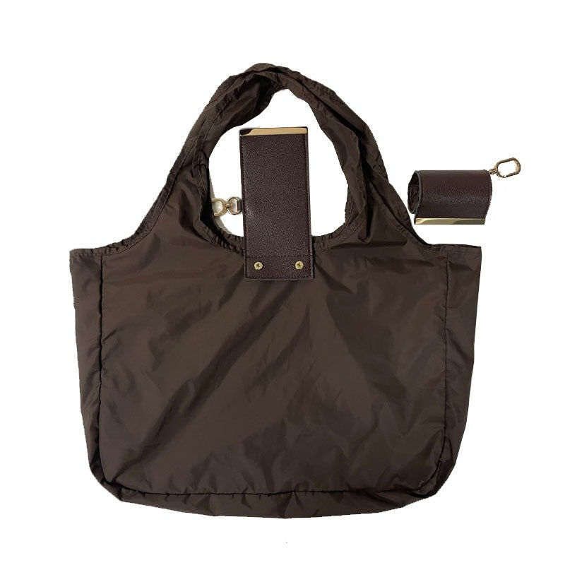 Large Tote Bag with Foldable Keychain Holder