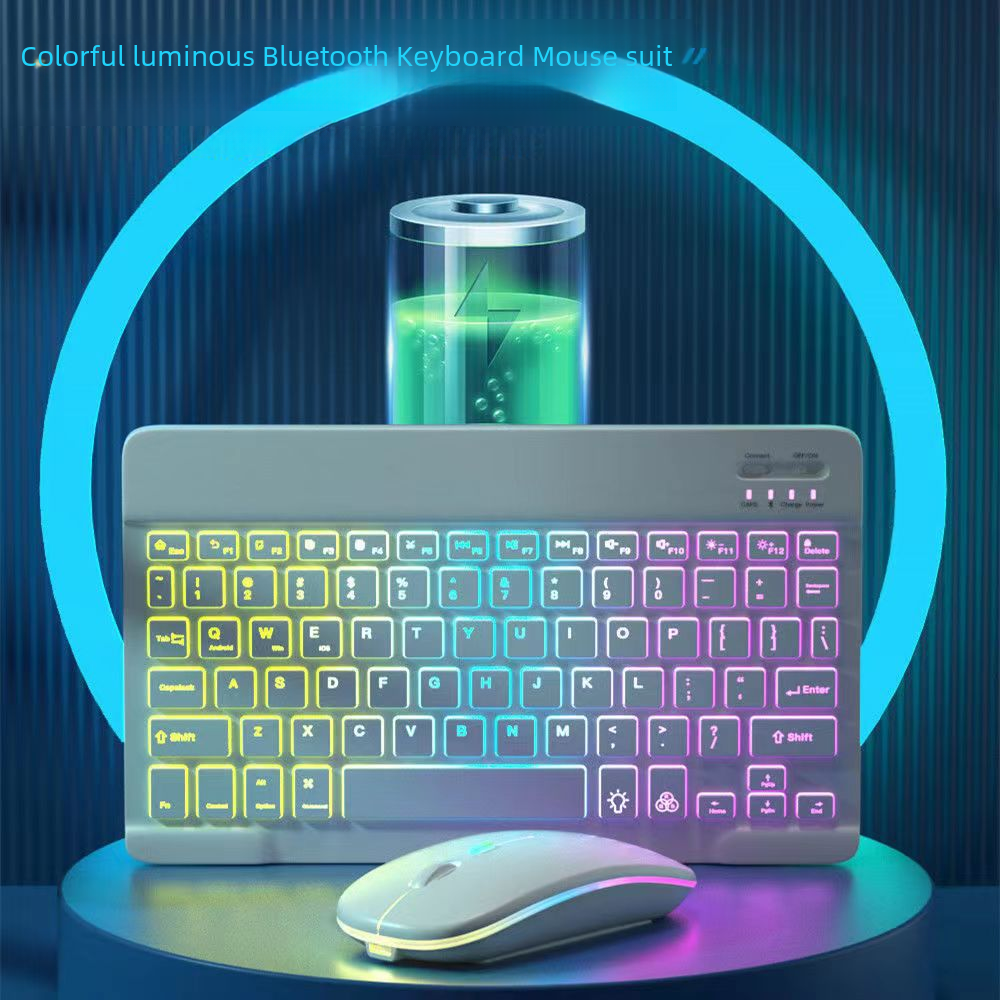 Wireless Bluetooth Backlit Keyboard & Mouse for iPad