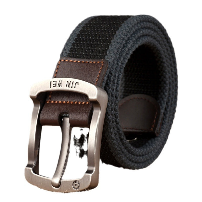 Men's Canvas Belt with Adjustable Length for Outdoor Use