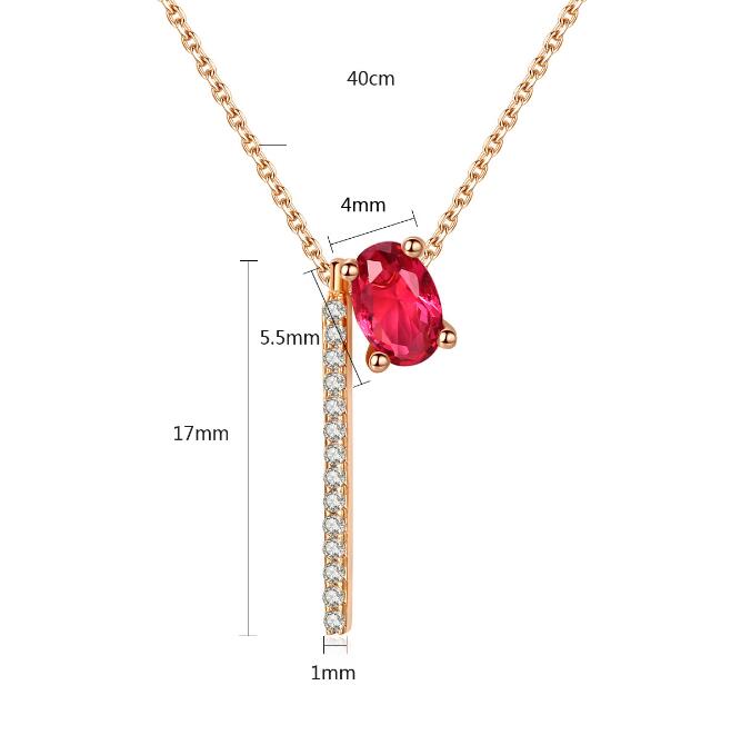Crimson Zirconia Elegance Necklace