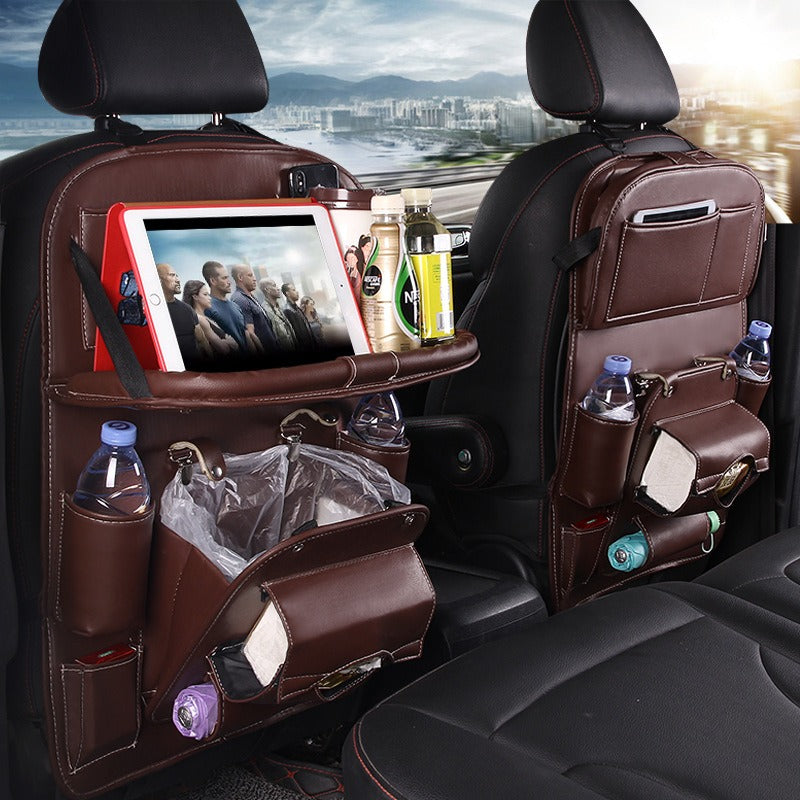 PU Leather Car Seat Back Organizer