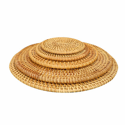 Rattan Placemats Set - 6 Pieces (One Set)