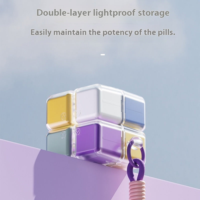 Magic Cube 8-Grid Medicine Storage Box