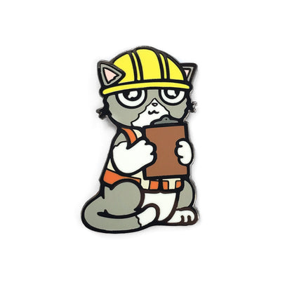 Construction Cat Pin