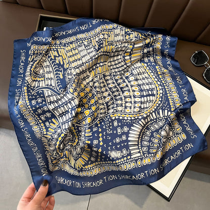 Vintage Silk Scarf - French Style 70cm Square Scarf