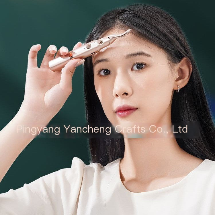 Portable Heated Eyelash Curler and Brow Trimmer