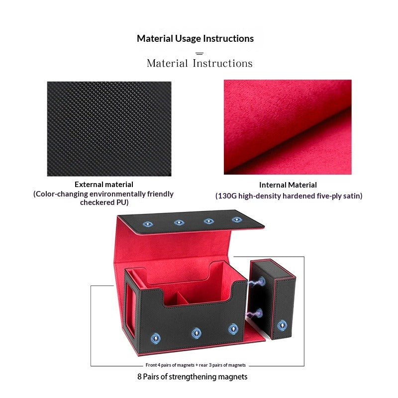 Single-slot Magnetic PU Vertical Dice Box with Window