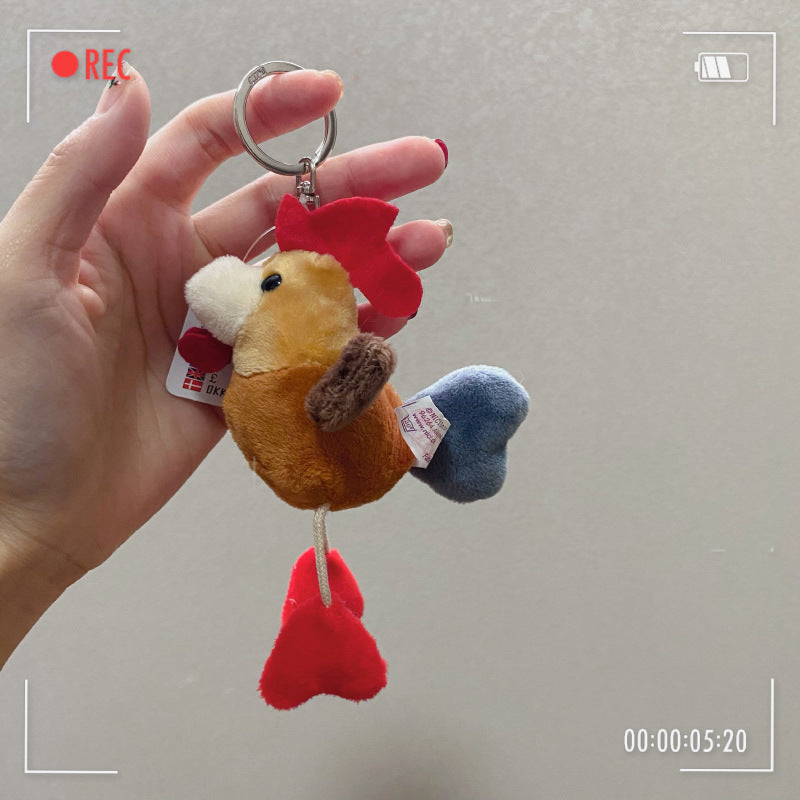 Cute Plush White Sheep Keychain Couple Pendant