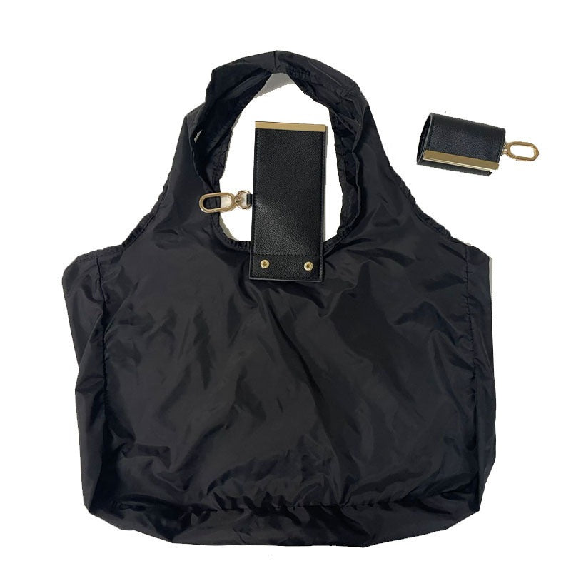 Large Tote Bag with Foldable Keychain Holder