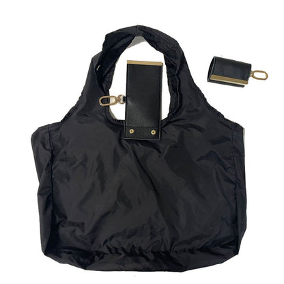 Large Tote Bag with Foldable Keychain Holder