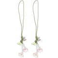 PartyKindom 2 PCS Phone Charm Kawaii Flower Phone Accessories Charm String Kawaii Phone Charm Hook Cute Phone Charms Aesthetic for Women Girl (Orange)