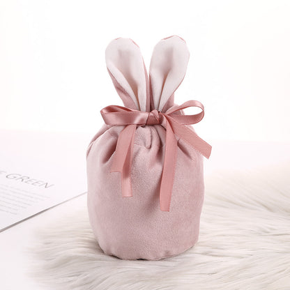 Velvet Bunny Ear Gift Bags for Easter Party Treats