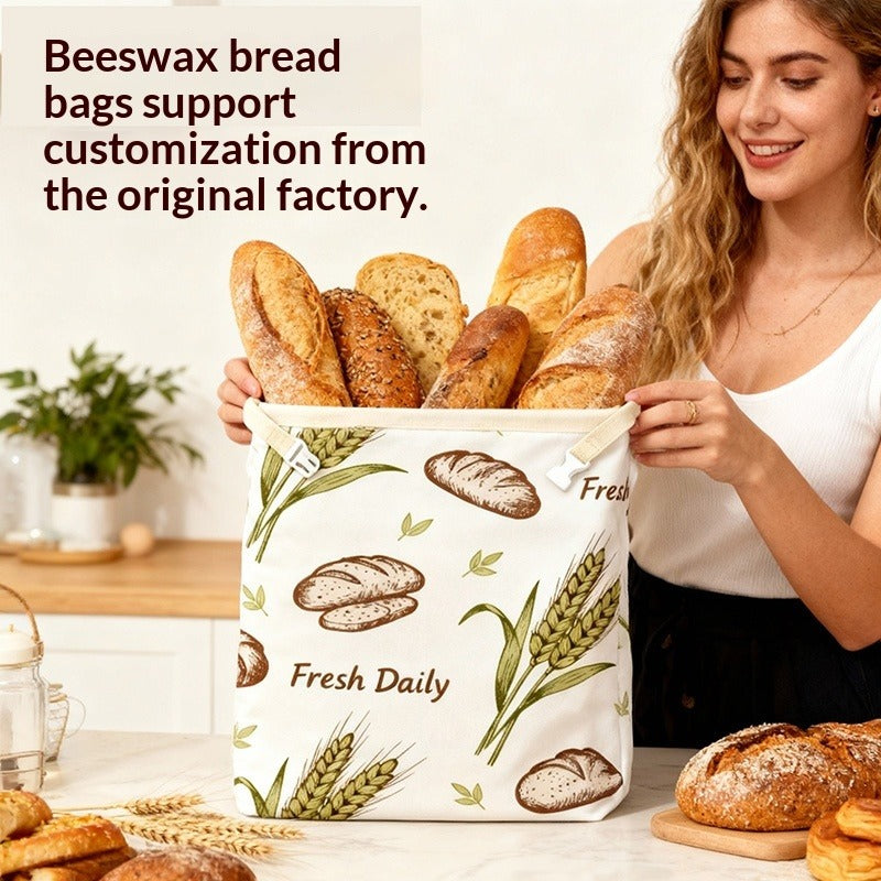 Beeswax Bread Bag Linen Cotton