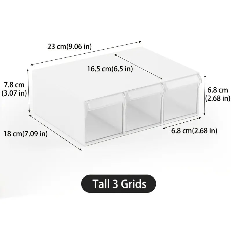 Under Desk Drawer Organizer Box with Multi-grid Storage