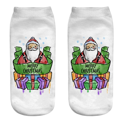 New 3D Printed Christmas Socks for Women