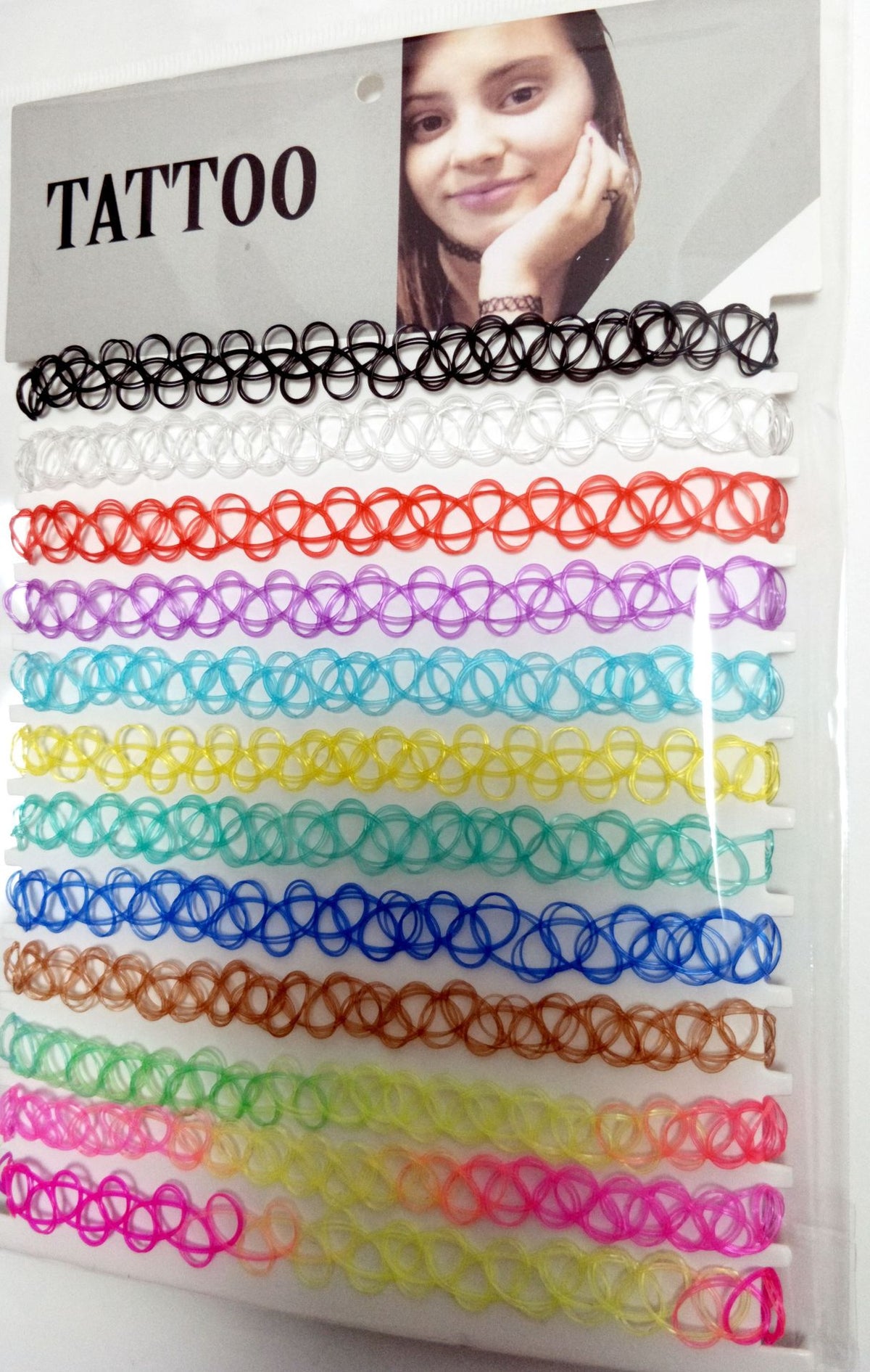 Handmade Woven Fishing Line Tattoo Choker Necklace Set