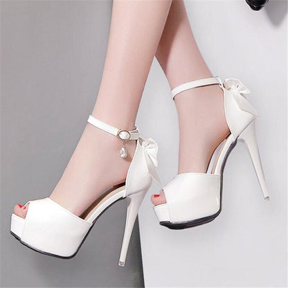 12CM Bow-Topped Stiletto Sandals