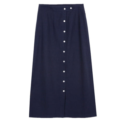 Women's Color Contrast T-Shirt and Loose Skirt Set