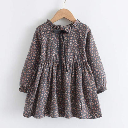 Autumn Floral Princess Dress for Girls Ages 2-8