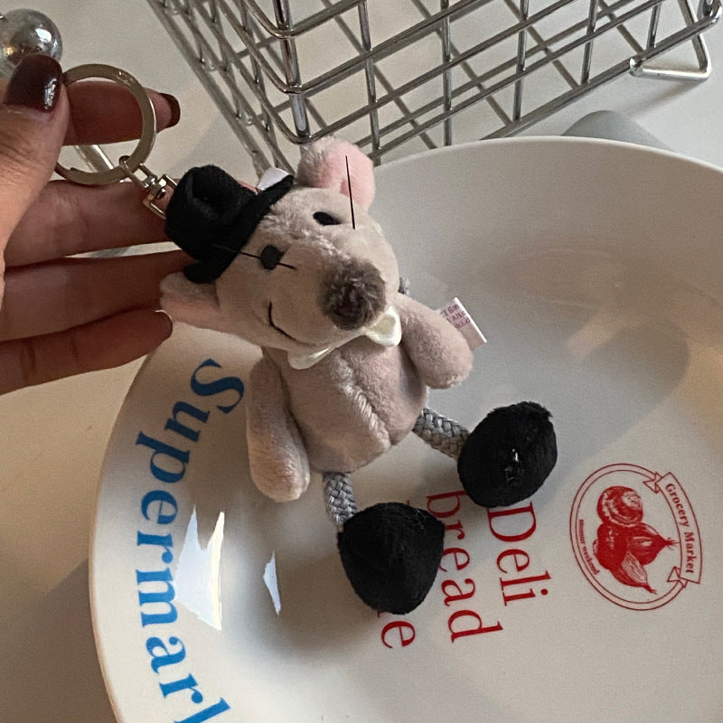Cute Plush White Sheep Keychain Couple Pendant